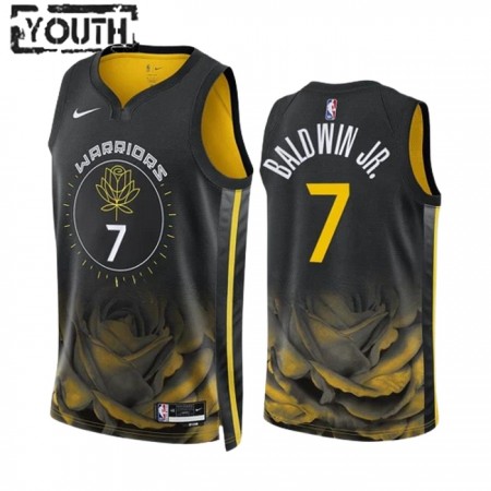 Dres Golden State Warriors Patrick Baldwin JR 7 Nike 2022-23 City Edition Crno Swingman - Dječji